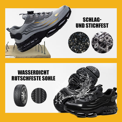 ⚡ SCHLAG- UND STICHFESTE Sicherheitsschuhe mit Drehknopf 🔥⚙️Ideal für Bau, Handwerk & Industrie. Schneller Verschluss, maximaler Schutz. Jetzt sichern!
