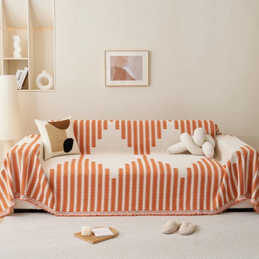 ✨ Vier-Jahreszeiten Sofadecke aus Baumwollchenille – Rutschfester, hautfreundlicher Überwurf für Sofa und Couch, waschbar und langlebig