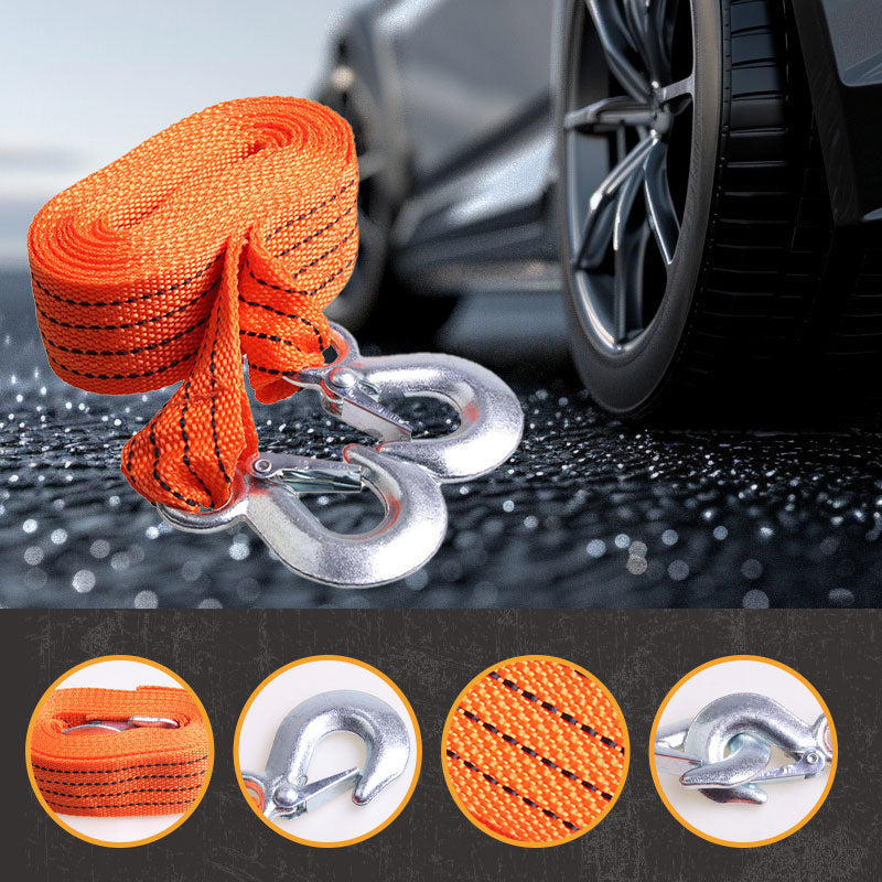 🔗 KAUFE 2, ERHALTE 1 GRATIS! 🚗 4m Abschleppseil mit Haken – 3t Tragkraft – Stabile Ösen, Für Pkw & Geländewagen ⚡
