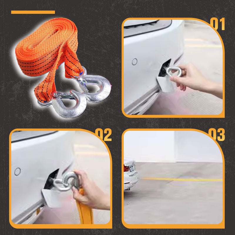 🔗 KAUFE 2, ERHALTE 1 GRATIS! 🚗 4m Abschleppseil mit Haken – 3t Tragkraft – Stabile Ösen, Für Pkw & Geländewagen ⚡