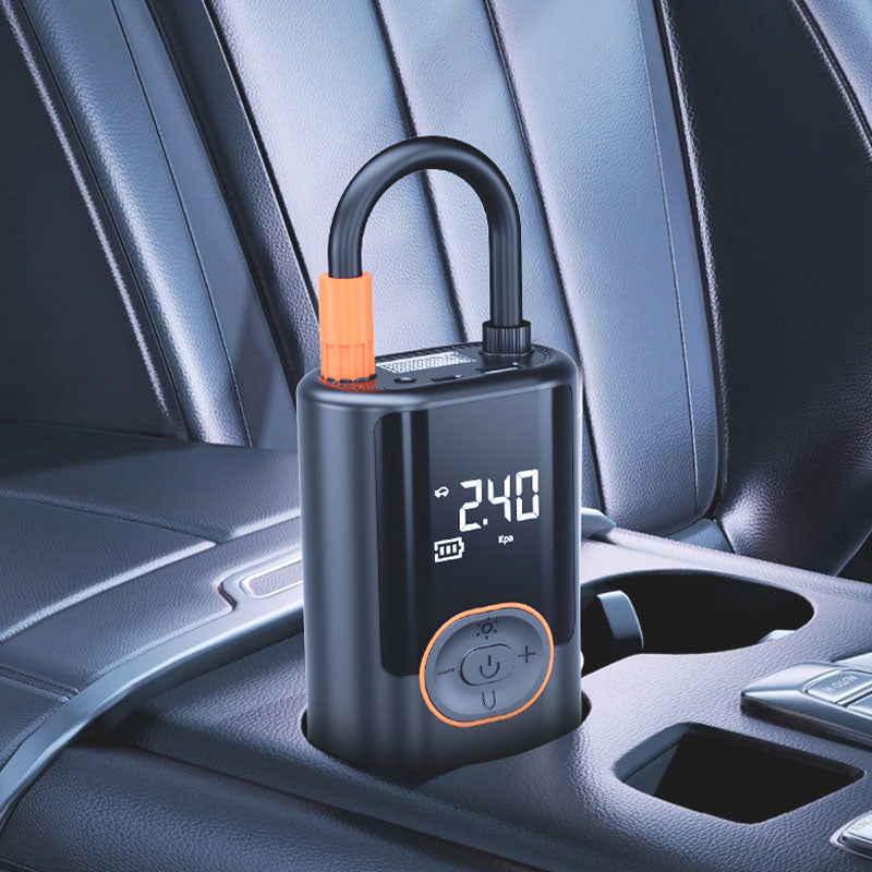 🚗🔥Multifunktionaler tragbarer Autoreifenfüller mit Licht