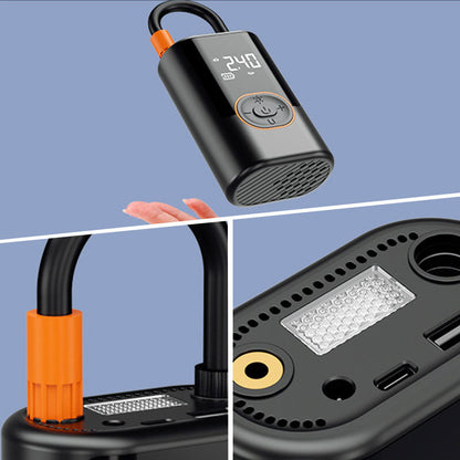 🚗🔥Multifunktionaler tragbarer Autoreifenfüller mit Licht