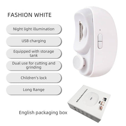 🎁 Perfekt für alle Altersgruppen👵👶3 in 1 Automatischer Elektrischer Nagelknipser mit Polieren【Sicher und bequem】