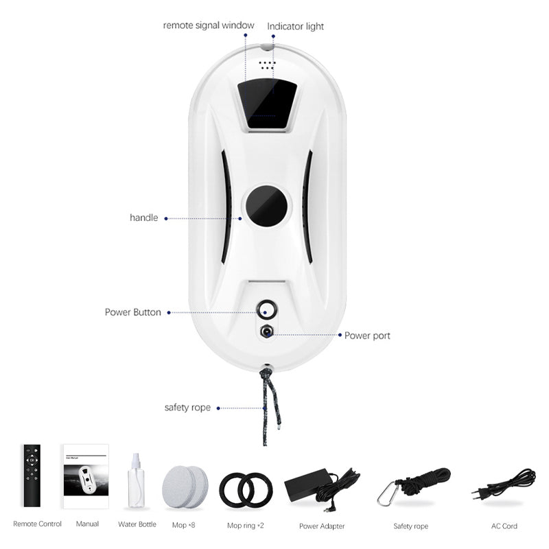 🤖 Fensterreinigungs-Roboter mit Auto-Sprühfunktion – Effiziente Lösung für saubere Fenster