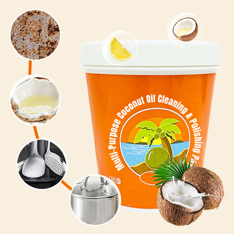 🌴Natürliche Kokosöl-Politurpaste zur schonenden Reinigung-Kauf 2, erhalte 1 gratis!🫧