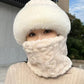 ❄️Winter-Specials❄️Winter warmer, winddichter Plüschschal mit Mütze für Damen