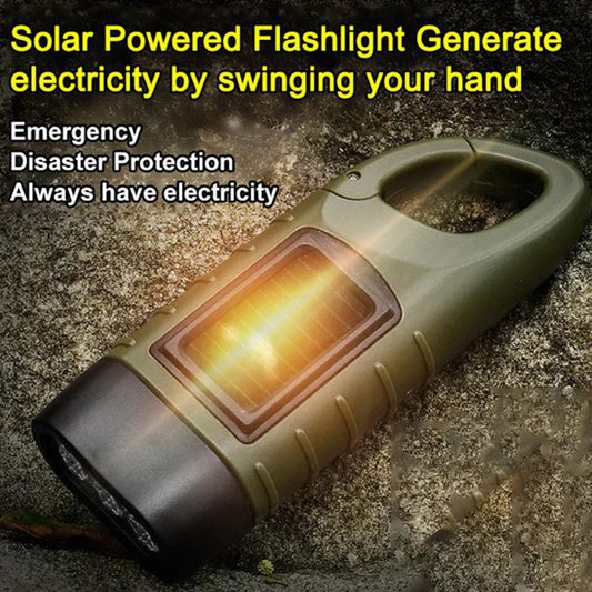 Tragbare solarbetriebene Taschenlampe mit hoher Helligkeit für den Außenbereich