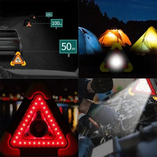🚗🆘3-IN-1 Dreieckige Solar-Notfall-Signalleuchte für den Straßenrand✨