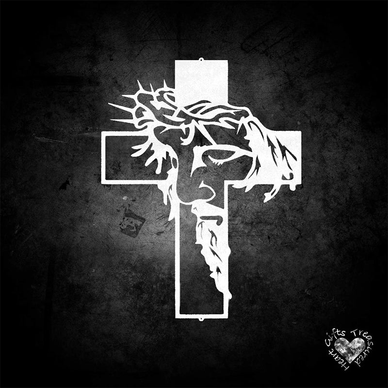 ✝️🕊️Jesus Kreuz Metallschild Christus Wanddekoration