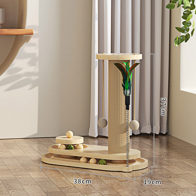 🐱 NEU! 🧶 Interaktiver Kratzbaum für Katzen mit Federangel und Kugeln – Kratzspaß & Selbstbeschäftigung – Sisalpfosten, stabile Basis, federnde Spielmodule – Ideal für Wohnung & aktive Katzen – Klettern, Kratzen, Jagen in einem 🐾
