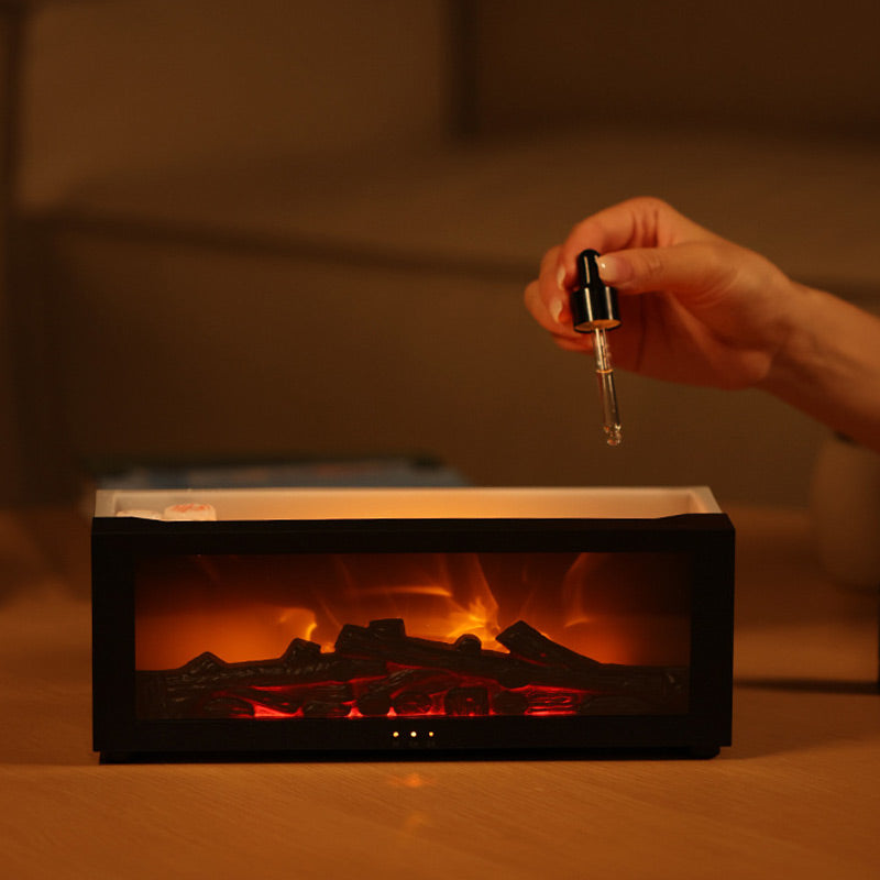 🔥 50 % RABATT 💦 Luftbefeuchter mit Kaminfeuer-Effekt – 7 LED-Farben und Fernbedienung, beruhigende Atmosphäre für Zuhause/Büro 🌙📦