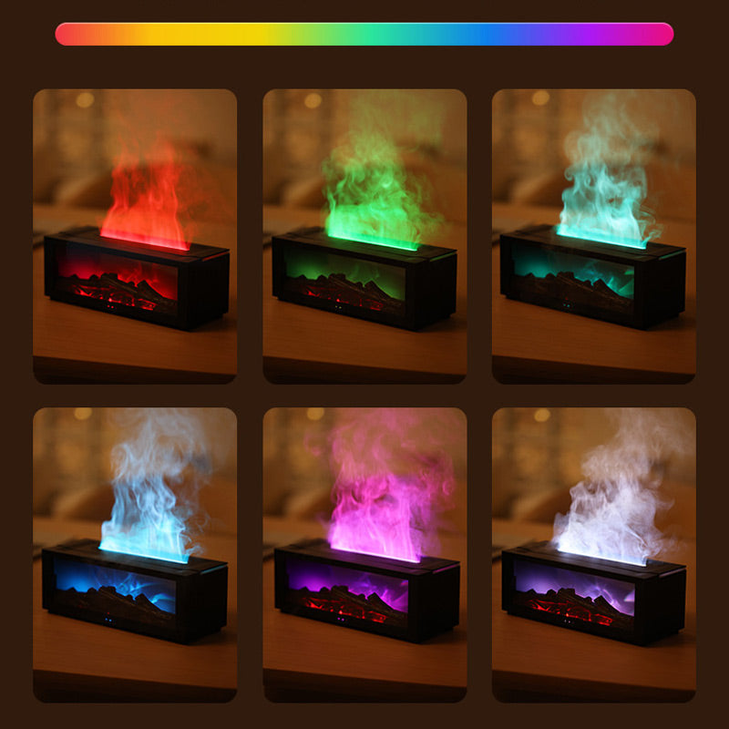 🔥 50 % RABATT 💦 Luftbefeuchter mit Kaminfeuer-Effekt – 7 LED-Farben und Fernbedienung, beruhigende Atmosphäre für Zuhause/Büro 🌙📦