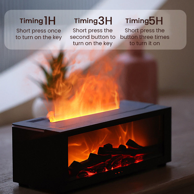 🔥 50 % RABATT 💦 Luftbefeuchter mit Kaminfeuer-Effekt – 7 LED-Farben und Fernbedienung, beruhigende Atmosphäre für Zuhause/Büro 🌙📦