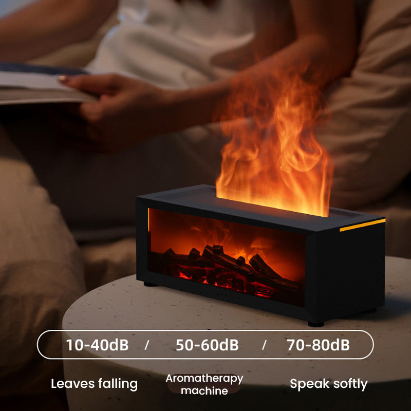 🔥 50 % RABATT 💦 Luftbefeuchter mit Kaminfeuer-Effekt – 7 LED-Farben und Fernbedienung, beruhigende Atmosphäre für Zuhause/Büro 🌙📦