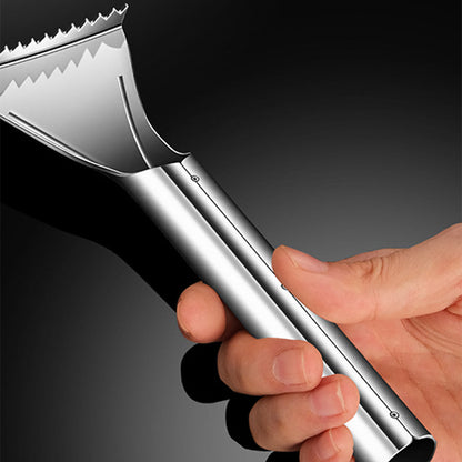 🐟✨ Scharfer Fischentschupper aus Edelstahl - Ergonomischer Anti-Rutsch-Griff für Einfache Zubereitung in der Küche 🔪🧤