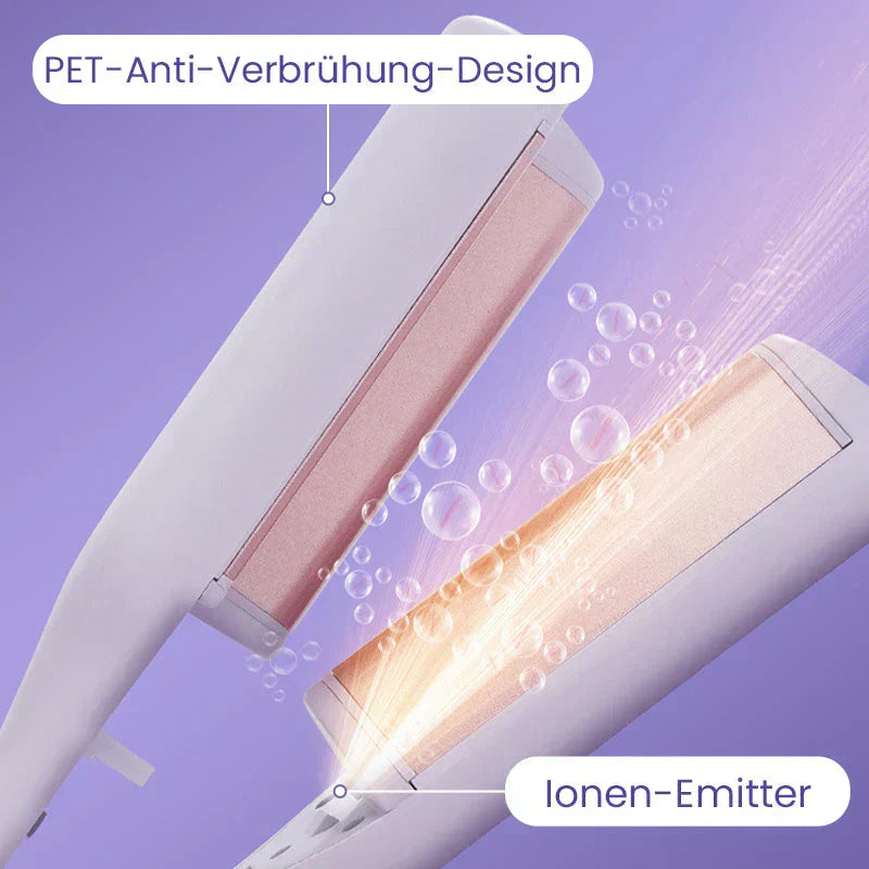 32 mm Negativ-Ionen-Lockenstab mit Wasserwellen-Effekt und Eierform