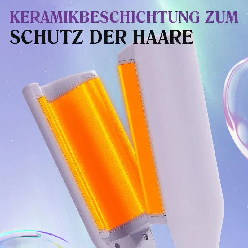 32 mm Negativ-Ionen-Lockenstab mit Wasserwellen-Effekt und Eierform