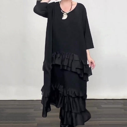 55% RABATT🚀Übergroßes, fließendes Kleid mit Rüschen und Lagen