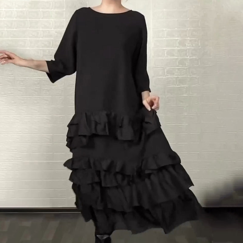 55% RABATT🚀Übergroßes, fließendes Kleid mit Rüschen und Lagen