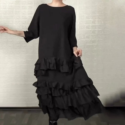 55% RABATT🚀Übergroßes, fließendes Kleid mit Rüschen und Lagen