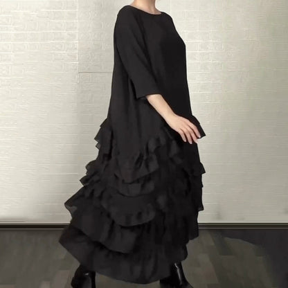 55% RABATT🚀Übergroßes, fließendes Kleid mit Rüschen und Lagen