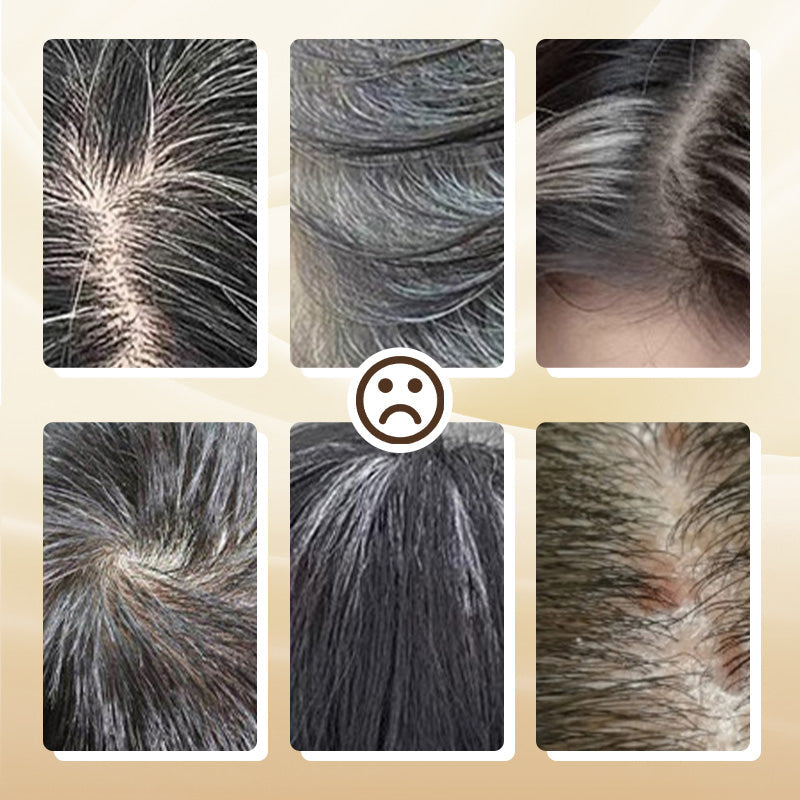 💫Kaufen Sie 1 und erhalten Sie 1 gratis🎁Tragbarer Haarfärbekamm zur Abdeckung grauer Haare ！Naturschwarz, Schwarzbraun, Kaffee