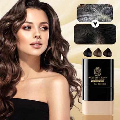 💫Kaufen Sie 1 und erhalten Sie 1 gratis🎁Tragbarer Haarfärbekamm zur Abdeckung grauer Haare ！Naturschwarz, Schwarzbraun, Kaffee