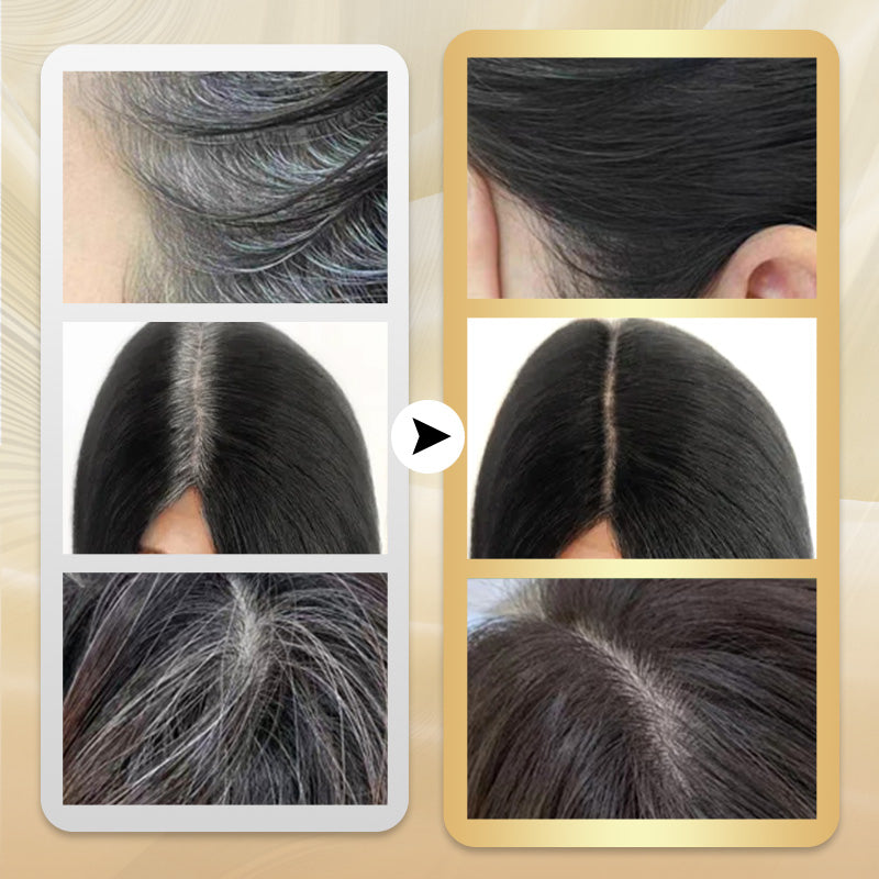 💫Kaufen Sie 1 und erhalten Sie 1 gratis🎁Tragbarer Haarfärbekamm zur Abdeckung grauer Haare ！Naturschwarz, Schwarzbraun, Kaffee