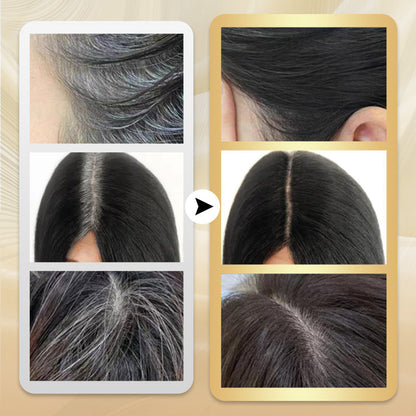 💫Kaufen Sie 1 und erhalten Sie 1 gratis🎁Tragbarer Haarfärbekamm zur Abdeckung grauer Haare ！Naturschwarz, Schwarzbraun, Kaffee