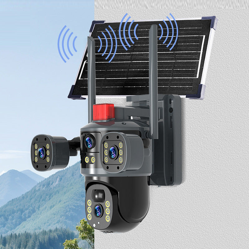 📹☀️ 50% RABATT! Solarbetriebene 360°-Domekamera mit Dreifachlinse – Laser-Farb-Nachtsicht, Zwei-Wege-Interkom & App-Steuerung | 8MP, 4G/WiFi ✨