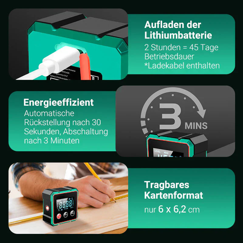 💥Magnetischer digitaler Winkelsucher mit elektronischem Laser🛠️