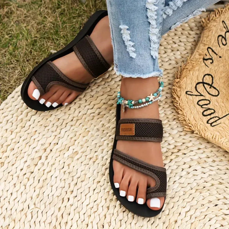 🏆🩷Frauenkomfortnetz gleiten Sandalen