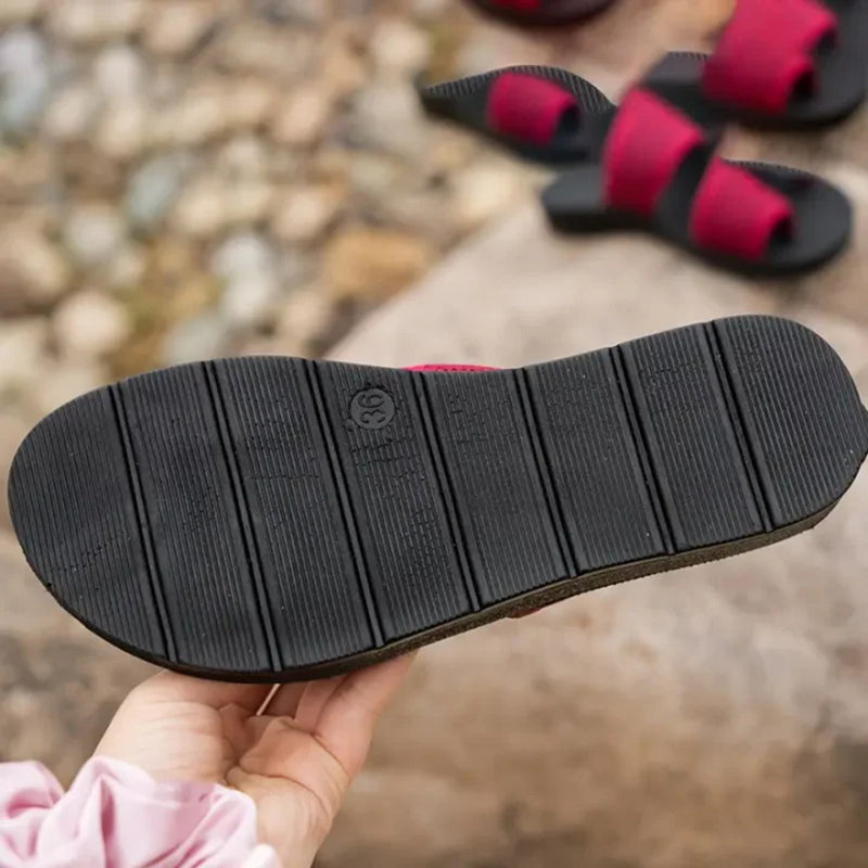 🏆🩷Frauenkomfortnetz gleiten Sandalen