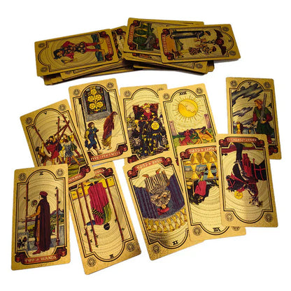 🔮✨ Witchy Cauldron Tarotkarten-Set – Roségold, Inklusive Begleitbuch & Wasserdichte Folien 🎴📖