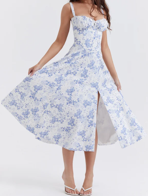 🌷Sommer Heißer Verkauf-51% Rabatt🍧Bedrucktes Bustier-Sommerkleid
