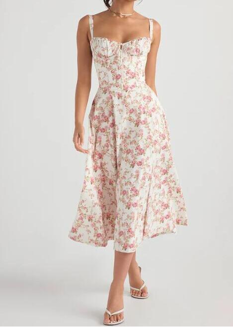 🌷Sommer Heißer Verkauf-51% Rabatt🍧Bedrucktes Bustier-Sommerkleid