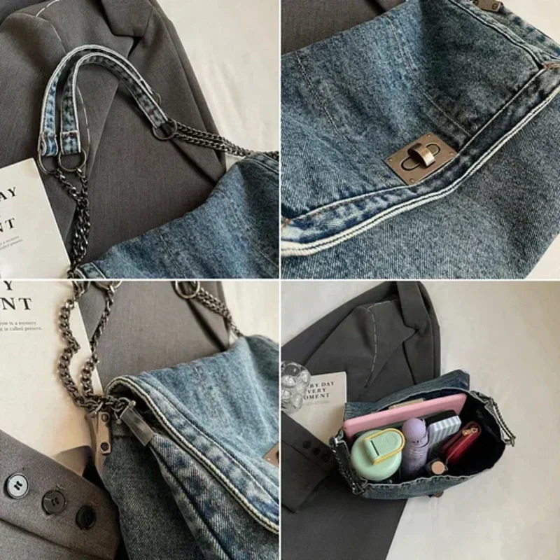 👜 50% RABATT! 🏛️ Retro-Umhängetasche mit großem Fassungsvermögen & Kettenriemen – Robuster Kunstleder-Look, geräumiges Hauptfach & stilvoller Kettenriemen ✨