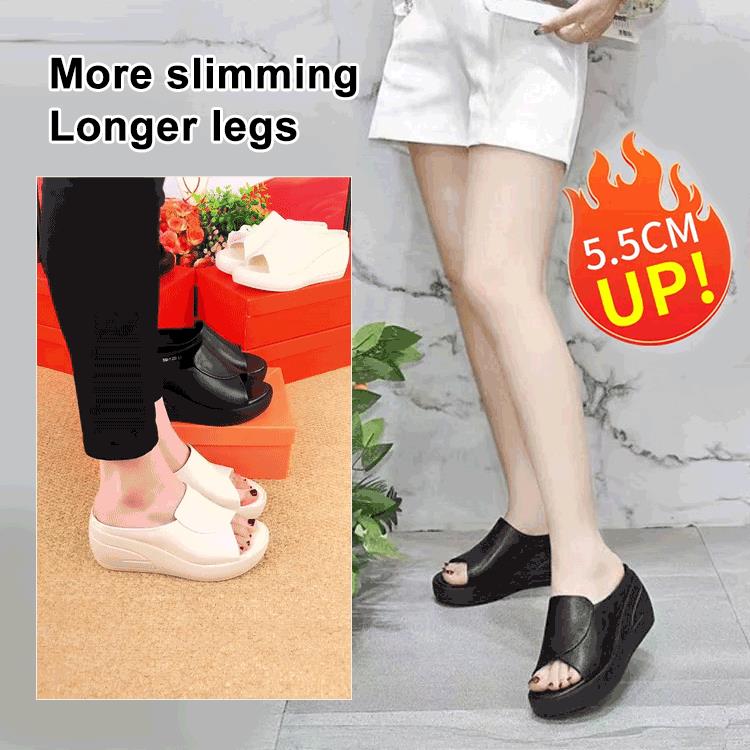👡 57% RABATT! ✨ Erhöhung 5,5 cm Schrägabsatz Sandalen – Modernes Design, Perfekte Passform & Bequem für Den Sommer 🌊