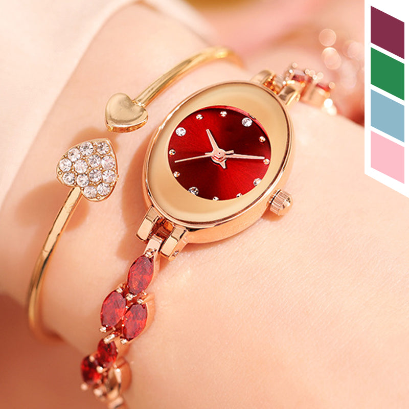 🎀⌚Womne's farbige Zirkon-Armbanduhr