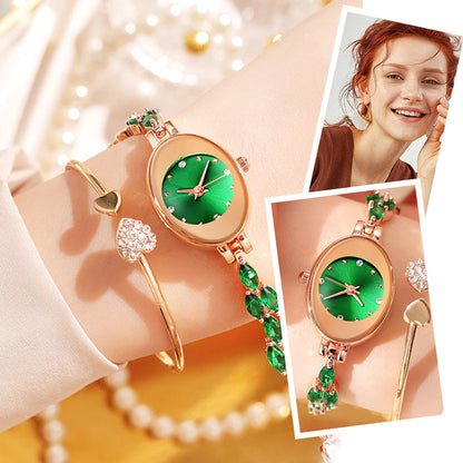 🎀⌚Womne's farbige Zirkon-Armbanduhr