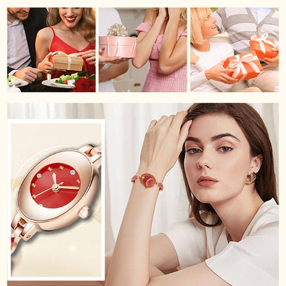 🎀⌚Womne's farbige Zirkon-Armbanduhr