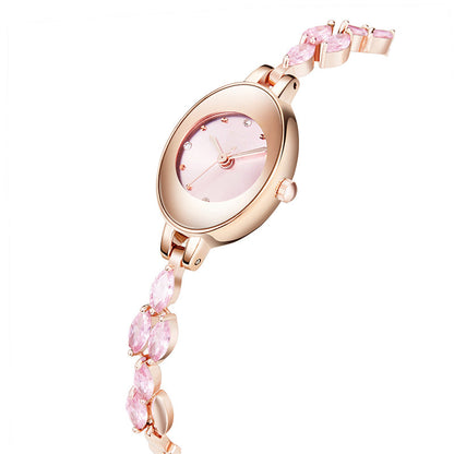 🎀⌚Womne's farbige Zirkon-Armbanduhr