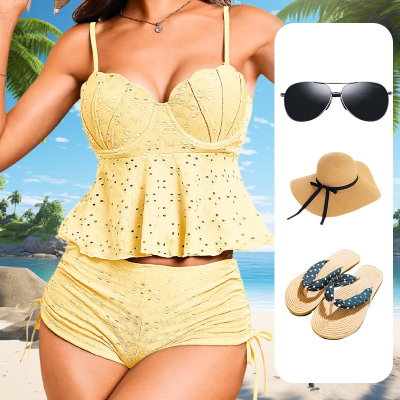 🔥Frauenstahlpalette Feste Farbhalter Split Bikini