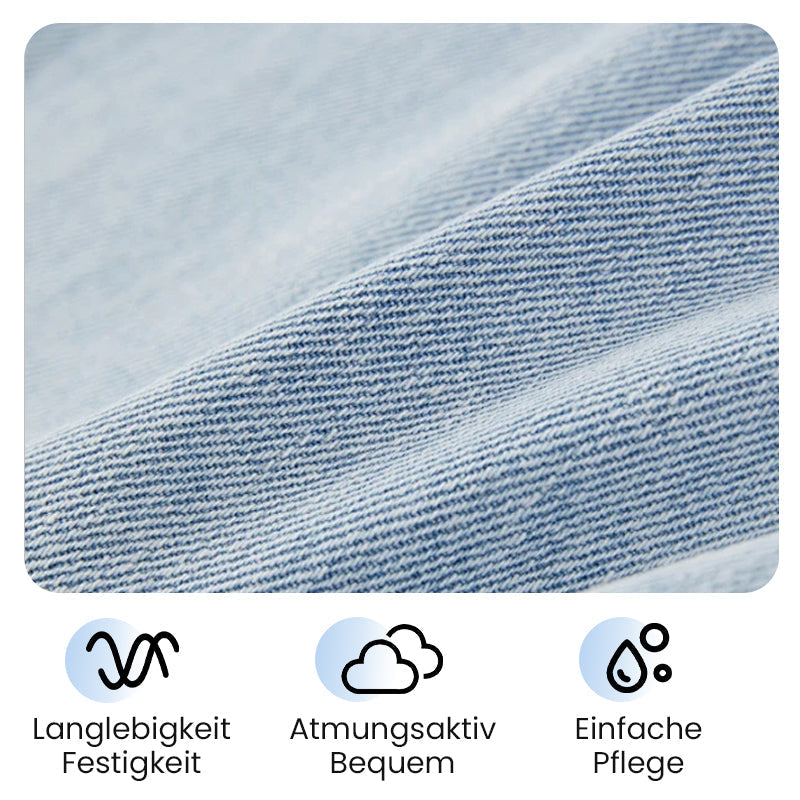 🌷Denim U-Ausschnitt Neckholder-Kleid mit Schlitz und verstellbaren Schulterträgern