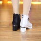 🥿🥰Weiches Leder Damen Stiefeletten mit Netzstoff-Einsatz, Sandalen mit praktischem mittlerem Absatz für jeden Tag