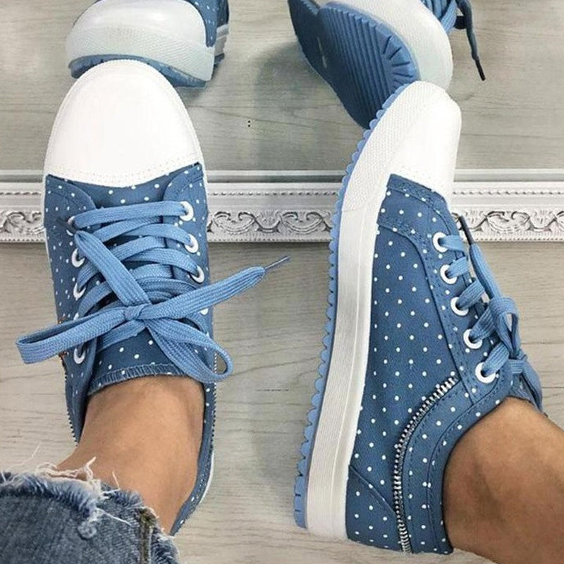 👟2026 Neues Design🙋‍♀️✨Damen Casual Flat Runde Zehe Lace Up Low Top Schuhe