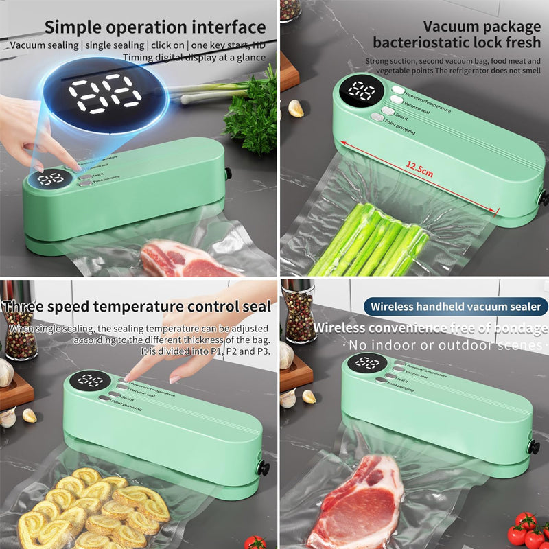 🥬🥩Tragbares Handvakuum-Verpackungs- und Laminiergerät zur Lebensmittelkonservierung