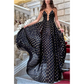 Polka-Dot-Maxikleid mit Spaghettiträgern
