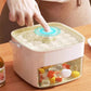 🔥Essentials für den Sommer🧊2-stufige, praktische Push-In-Eiswürfelform mit Tabletthülle