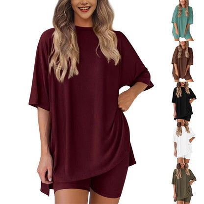 ⏳lässiges zweiteiliges Set mit kurzen Ärmeln und Shorts